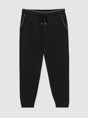 Reiss Chocolate Brown Normandy Merino Wool-Blend Cuffed Joggers - Image 2 of 6