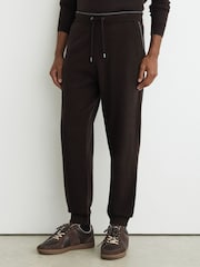 Reiss Chocolate Brown Normandy Merino Wool-Blend Cuffed Joggers - Image 3 of 6