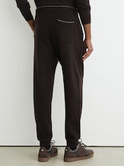 Reiss Chocolate Brown Normandy Merino Wool-Blend Cuffed Joggers - Image 5 of 6