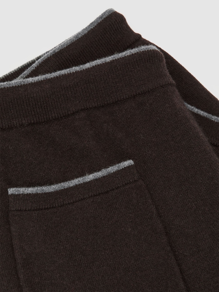 Reiss Chocolate Brown Normandy Merino Wool-Blend Cuffed Joggers - Image 6 of 6 Reiss Chocolate Brown Normandy Merino Wool-Blend Cuffed Joggers - Image 6 of 6