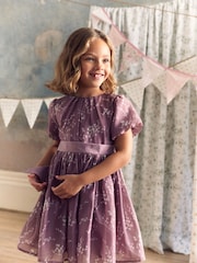 Laura Ashley Pink Printed Organza Prom Dress - Image 1 of 12