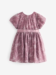 Laura Ashley Pink Printed Organza Prom Dress - Image 10 of 12