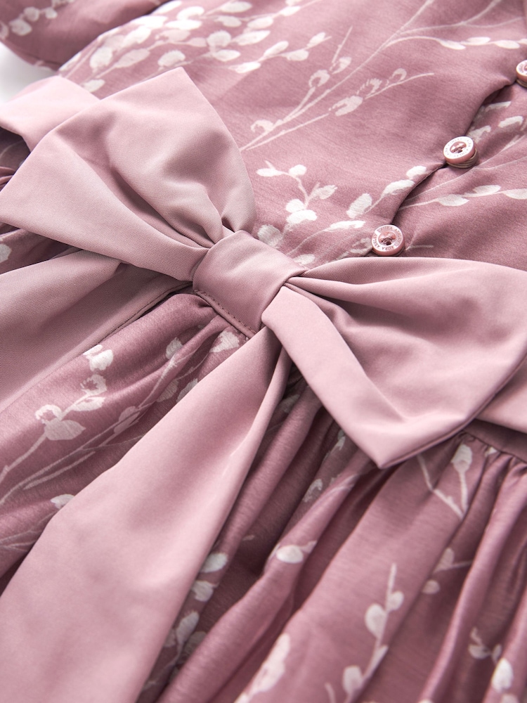 Laura Ashley Pink Printed Organza Prom Dress - Image 12 of 12