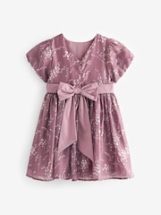 Laura Ashley Pink Printed Organza Prom Dress - Image 9 of 12
