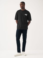 Black Stone Relaxed Fit Back Print Graphic T-Shirt - Image 2 of 8