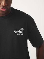 Black Stone Relaxed Fit Back Print Graphic T-Shirt - Image 4 of 8