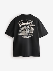 Black Stone Relaxed Fit Back Print Graphic T-Shirt - Image 6 of 8