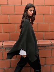 Grey Knitted Cape Cover-Up - Image 3 of 8