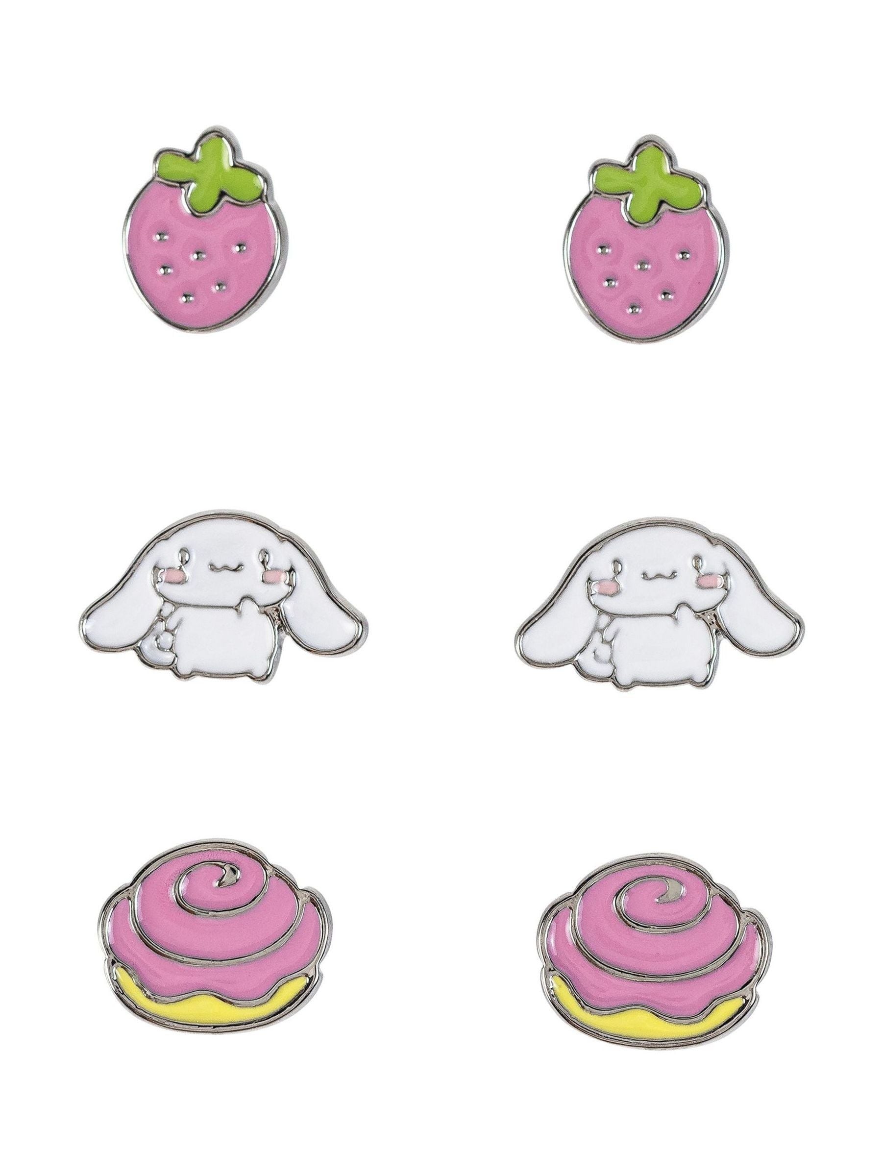 Hello Kitty Girls Cinnamoroll Plated Earring Set Silver - Image 5