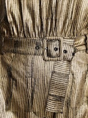 Reiss Gold Eloise Metallic Sleeveless Belted Wide-Leg Jumpsuit - Image 6 of 8