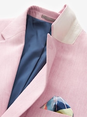 Pink Regular Fit Motionflex Stretch Suit Jacket - Image 10 of 10