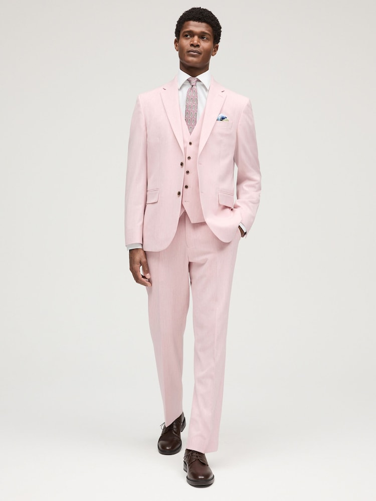 Pink Regular Fit Motionflex Stretch Suit Jacket - Image 2 of 10