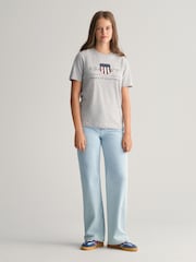 GANT Grey Archive Shield Logo T-Shirt - Image 1 of 5