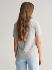 GANT Grey Archive Shield Logo T-Shirt - Image 2 of 5