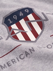 GANT Grey Archive Shield Logo T-Shirt - Image 5 of 5