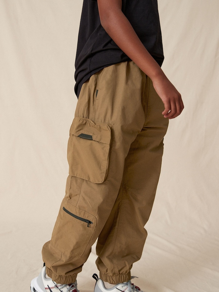 Tan Brown Lined Parachute Cargo Trousers (3-16yrs) - Image 2 of 6