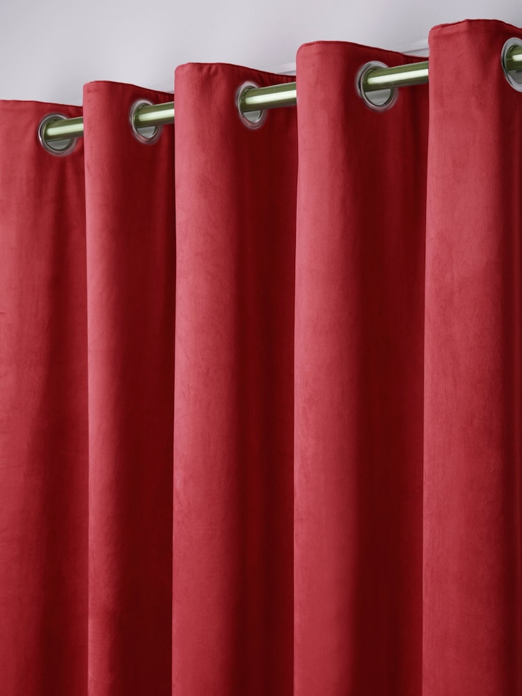 Laurence Llewelyn-Bowen Montrose Velvet Blackout Thermal Eyelet Curtains - 圖片 2，共 4