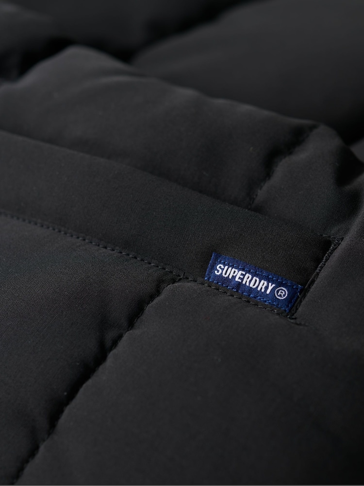 Superdry Black Everest Hooded Puffer Gilet - Image 10 of 10