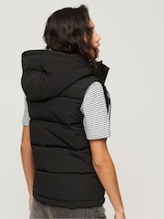Superdry Black Everest Hooded Puffer Gilet - Image 4 of 10