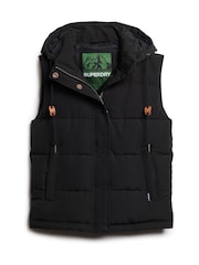 Superdry Black Everest Hooded Puffer Gilet - Image 8 of 10