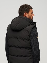 črna - puhast brezrokavnik s kapuco Superdry Everest - Slika 2 iz 7