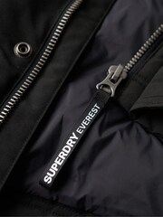 črna - puhast brezrokavnik s kapuco Superdry Everest - Slika 7 iz 7