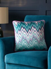 Laurence Llewelyn-Bowen Blue Pants on Fire Filled Cushion - Image 1 of 5