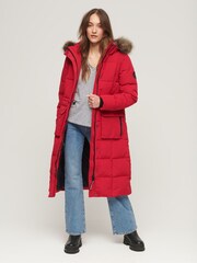 Superdry Red Everest Longline Puffer Coat - Image 1 of 6