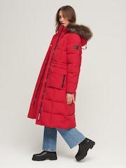 Superdry Red Everest Longline Puffer Coat - Image 3 of 6