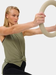 Sweaty Betty Green Soft Flow Studio Longline Tank Top - Image 4 of 6