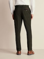 Green Slim Slim Fit Trimmed Check Suit Trousers - Image 3 of 9
