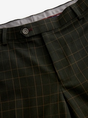 Green Slim Slim Fit Trimmed Check Suit Trousers - Image 7 of 9