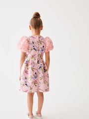 Baker by Ted Baker Floral Ruffle Sleeve Scuba Dress - Image 3 of 9