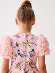 Baker by Ted Baker Floral Ruffle Sleeve Scuba Dress - Image 5 of 9