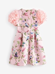 Baker by Ted Baker Floral Ruffle Sleeve Scuba Dress - Image 7 of 9