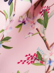 Baker by Ted Baker Floral Ruffle Sleeve Scuba Dress - Image 9 of 9