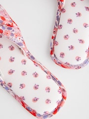 Cath Kidston Pink Ditsy Floral Bow Mule Slippers - Image 7 of 9