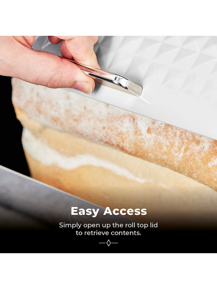 Tower White Solitaire Bread Bin - Image 2 of 5