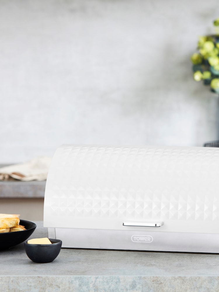 Tower White Solitaire Bread Bin - Image 5 of 5