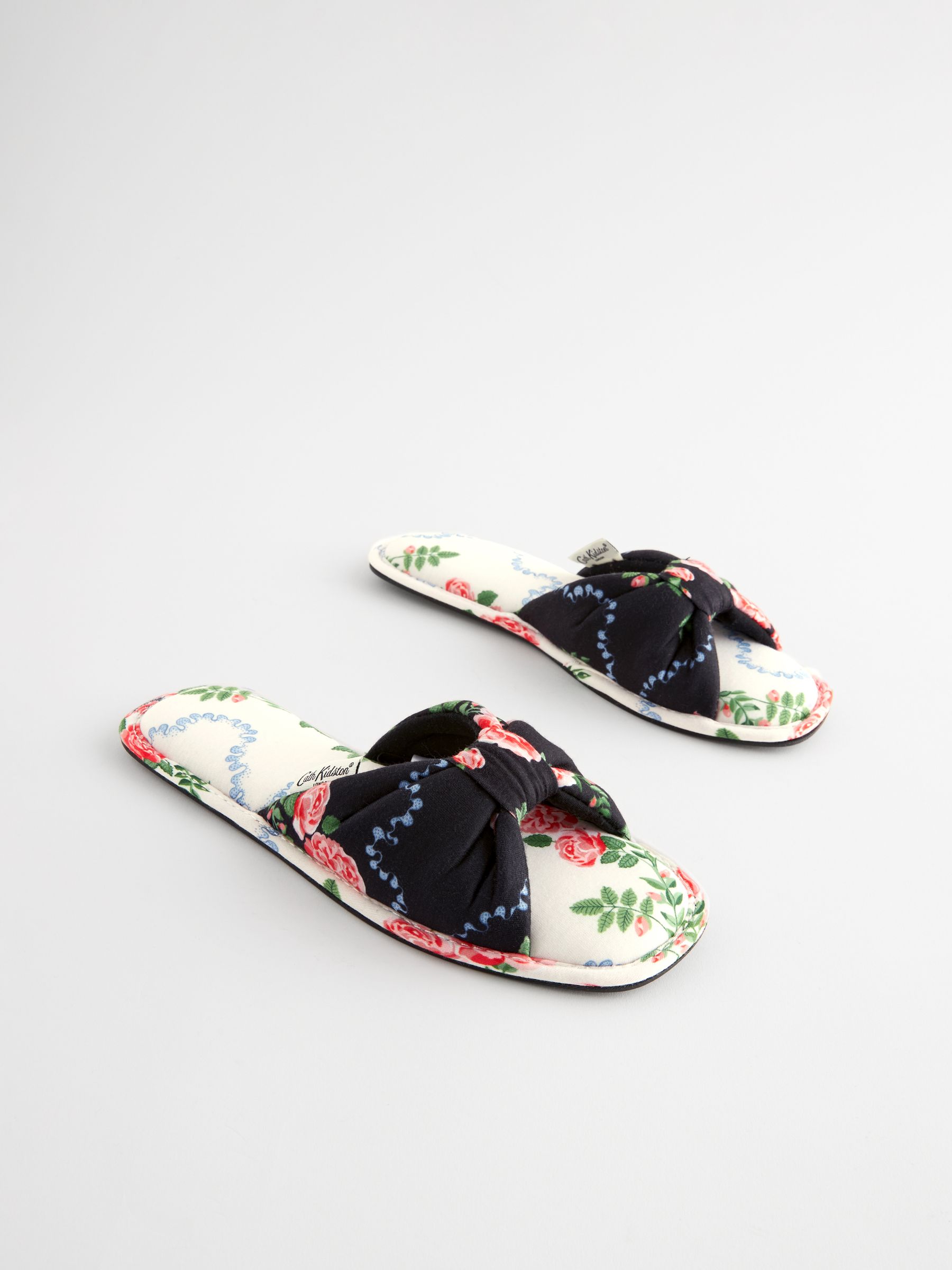 Buy Cath Kidston Monochrome Bow Mule Slippers from Next USA