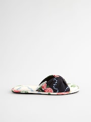 Cath Kidston Monochrome Bow Mule Slippers - Image 6 of 8