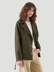 Kaldtvaer Green Kristian Short Trench Coat - Image 1 of 6