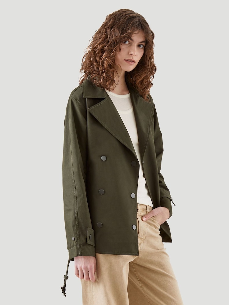 Kaldtvaer Green Kristian Short Trench Coat - Image 1 of 6