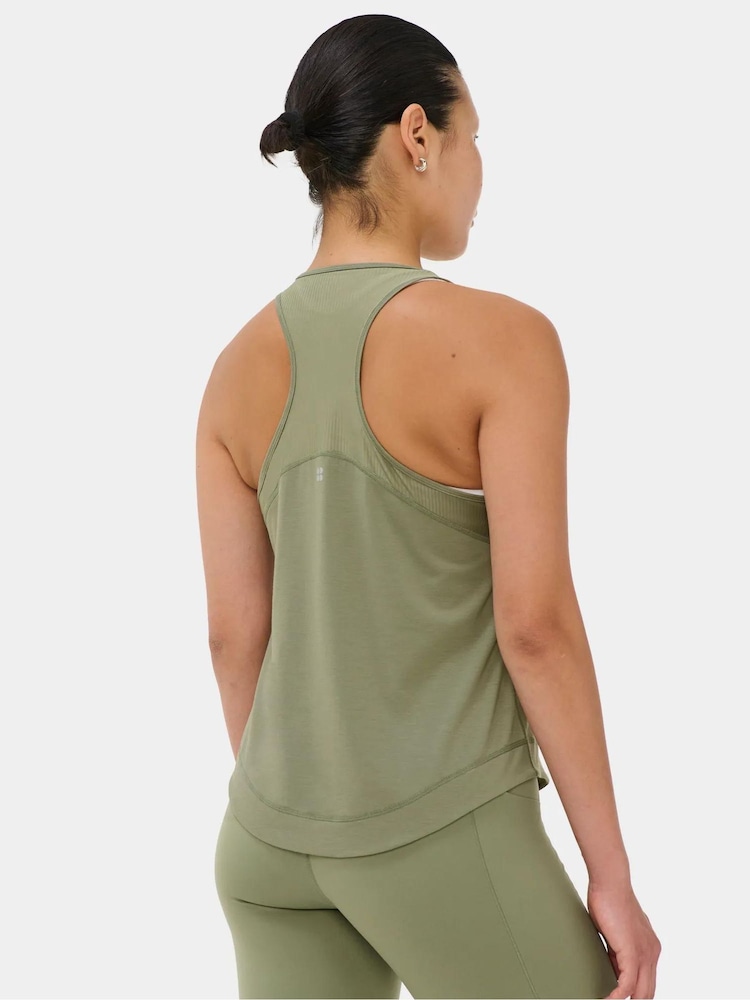 Sweaty Betty Green Breathe Easy Mesh Run Vest - Image 2 of 5 Sweaty Betty Green Breathe Easy Mesh Run Vest - Image 2 of 5