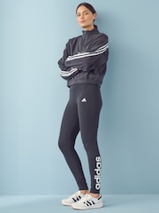 adidas Black Essentials Linear Logo Leggings - Image 2 of 5