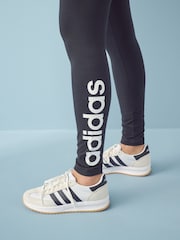 adidas Black Essentials Linear Logo Leggings - Image 4 of 5