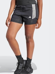 adidas Black 3 Strip 2-in-1 Shorts - Image 1 of 15