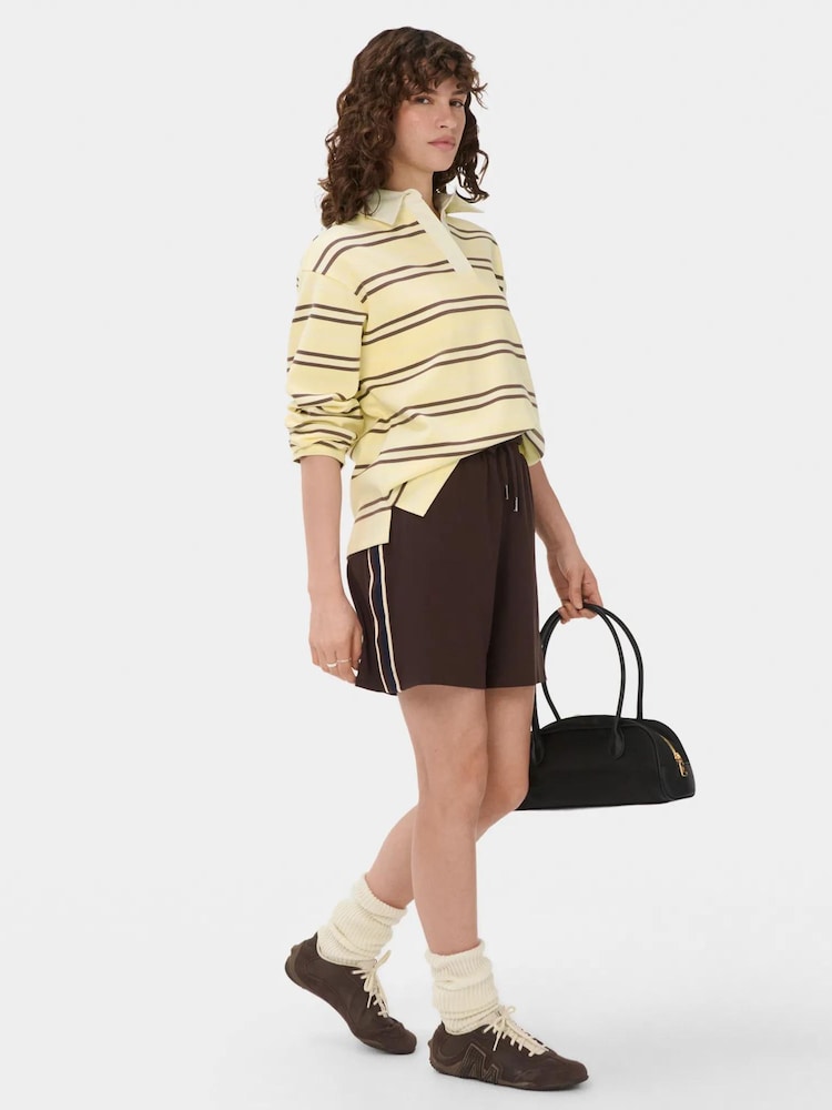 Sweaty Betty Brown Explorer 5.5 Side Stripe Shorts - Image 1 of 6 Sweaty Betty Brown Explorer 5.5 Side Stripe Shorts - Image 1 of 6