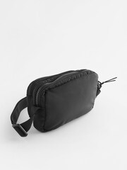 Black Quilted Cross-Body Bag - Image 2 of 7