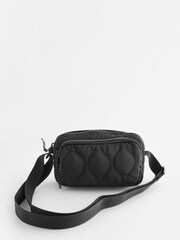 Black Quilted Cross-Body Bag - Image 3 of 7